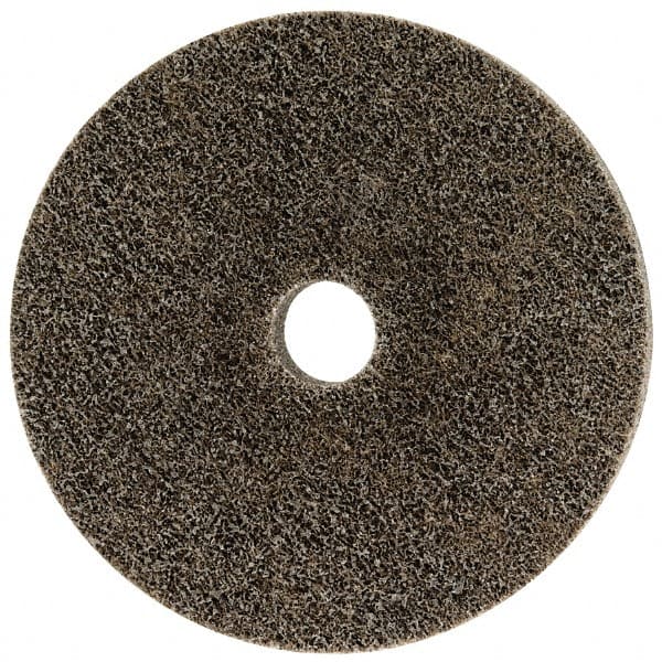 Merit Abrasives - 6" Diam, 1" Face Width, 1" Center Hole, Coarse Grade, Aluminum Oxide Deburring Wheel - Unitized, Hard Density 8 Grade, 5,000 RPM - Exact Tooling