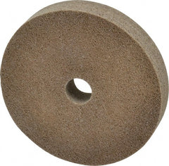 Merit Abrasives - 6" Diam, 1" Face Width, 1" Center Hole, Fine Grade, Aluminum Oxide Deburring Wheel - Unitized, Medium Density 6 Grade, 5,000 RPM - Exact Tooling