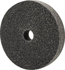 Merit Abrasives - 6" Diam, 1" Face Width, 1" Center Hole, Fine Grade, Silicon Carbide Deburring Wheel - Unitized, Medium Density 6 Grade, 5,000 RPM - Exact Tooling