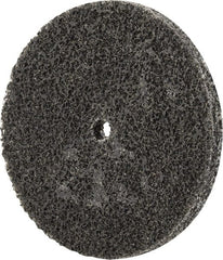 Merit Abrasives - 3" Diam, 1/4" Face Width, 1/4" Center Hole, Fine Grade, Silicon Carbide Deburring Wheel - Unitized, Soft Density 2 Grade, 12,000 RPM - Exact Tooling