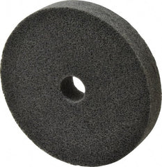Merit Abrasives - 6" Diam, 1" Face Width, 1" Center Hole, Fine Grade, Silicon Carbide Deburring Wheel - Unitized, Soft Density 2 Grade, 5,000 RPM - Exact Tooling