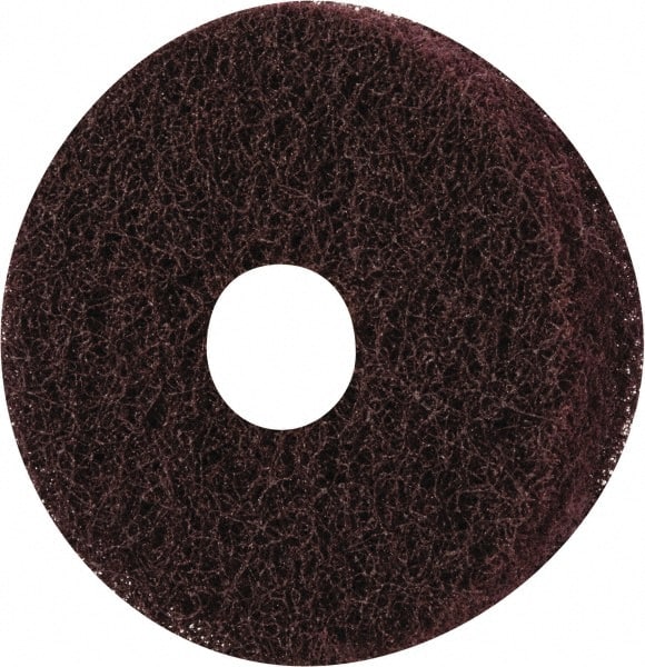 Merit Abrasives - 3" Diam, Medium Mounted Scrubber Buffing Wheel - 3 Ply, Medium Grade, 1/4" Shank Diam, 8,000 RPM - Exact Tooling