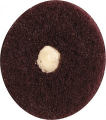 Merit Abrasives - 3" Diam, Medium Mounted Scrubber Buffing Wheel - 1 Ply, Very Fine Grade, 1/4" Shank Diam, 8,000 RPM - Exact Tooling