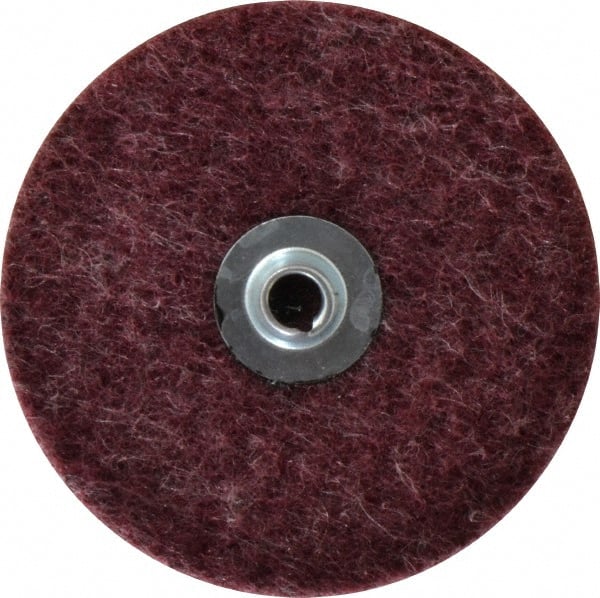 Merit Abrasives - 4" Disc Diam, Aluminum Oxide Quick Change Disc - Type S Attaching System, Nonwoven, Brown, Medium Grade, 15,000 RPM, GD Series - Exact Tooling