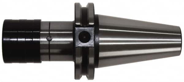Accupro - CAT50 Taper Shank Tension & Compression Tapping Chuck - 1/2 to 1-3/8" Tap Capacity, 142mm Projection, Size 3 Adapter, Quick Change - Exact Tooling