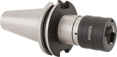 Accupro - CAT40 Taper Shank Tension & Compression Tapping Chuck - #0 to 9/16" Tap Capacity, 75.5mm Projection, Size 1 Adapter, Quick Change, Through Coolant - Exact Tooling