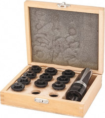 Accupro - 11 Piece, 1 Inch Shank Diameter, Tension and Compression, Tapping Chuck Set - 1.417 Inch Nose Diameter, 1.574 Inch Projection, Straight Shank, Quick Change - Exact Tooling