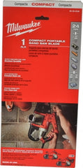 Milwaukee Tool - 2' 11-3/8" Long x 0.02" Thick, 24 Teeth per Inch, Portable Band Saw Blade - Bi-Metal Blade, High Speed Steel Teeth, Toothed Edge - Exact Tooling