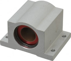 Pacific Bearing - 3/4" ID, 2-3/4" OAW x 2.063" OAL x 2.188" OAH Pillow Block - 1,905 Lb Static Cap, 2-3/8" Btw Mnt Hole Ctrs, 0.937" Base-to-Ctr Ht, Aluminum - Exact Tooling