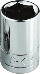 SK - 3/4", 1/2" Drive, Standard Hand Socket - 6 Points, Steel, Chrome Finish - Exact Tooling