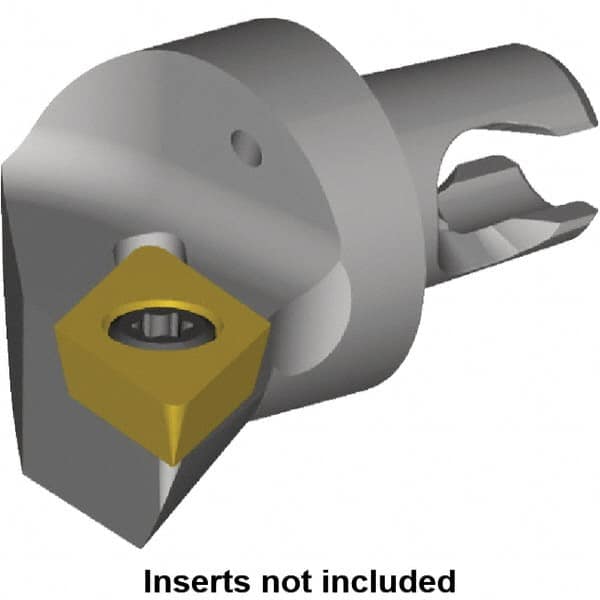 Kennametal - Left Hand Cut, Size KM2016, DP.. Insert Compatiblity, Internal or External Modular Turning & Profiling Cutting Unit Head - 17mm Ctr to Cutting Edge, 20mm Head Length, Through Coolant, Series KM Micro - Exact Tooling