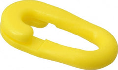 PRO-SAFE - 1-1/2" Wide Barrier Connecting Link - Celcon, Yellow, Use with Plastic Chain - Exact Tooling