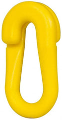 PRO-SAFE - 2" Wide Barrier Connecting Link - Celcon, Yellow, Use with Plastic Chain - Exact Tooling