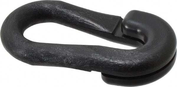 PRO-SAFE - 2" Wide Barrier Connecting Link - Celcon, Black, Use with Plastic Chain - Exact Tooling