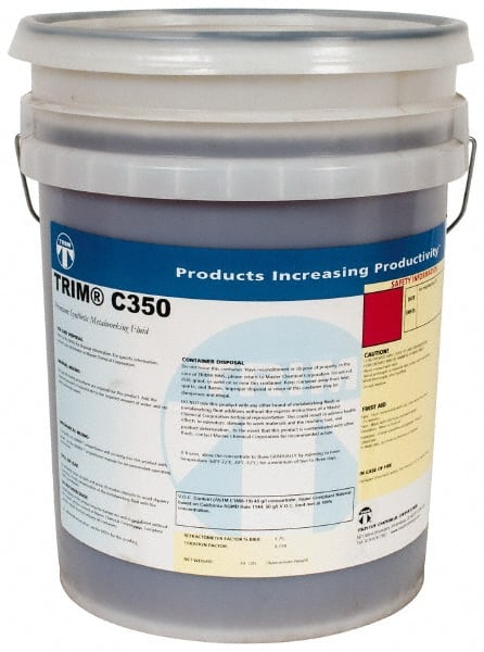 Master Fluid Solutions - Trim C350, 5 Gal Pail Grinding Fluid - Synthetic, For Machining - Exact Tooling