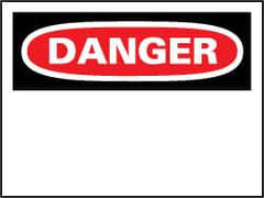 NMC - "Danger", 14" Long x 20" Wide, Rigid Plastic Safety Sign - Rectangle, 0.05" Thick, Use for Accident Prevention - Exact Tooling