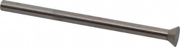 Dayton Lamina - 0.225" Head Diam, 1/8" Shank Diam, Quill Head, High Speed Steel Solid Mold Die Blank & Punch - 60° Head Angle, 0.0875" Head Height, 2" OAL, Blank Punch, KWX Series - Exact Tooling
