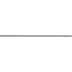 Extra Length Drill Bit: 0.4374″ Dia, 118 °, High Speed Steel Steam Tempered Finish, 7.88″ Flute Length, Spiral Flute, Straight-Cylindrical Shank, Series A125