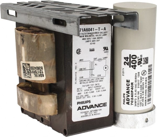Philips Advance - 400 Watt, CWA Circuit, Metal Halide, High Intensity Discharge Ballast - 120/208/240/277/480 Volts, 4 Amp, 4-3/4 Inch Long x 4 Inch Wide x 4-7/16 Inch High - Exact Tooling