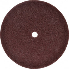 3M - 6" Fine Grade Aluminum Oxide Deburring Disc - 1/2" Center Hole, Arbor Connection, Maroon, 4,000 Max RPM - Exact Tooling