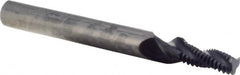 Scientific Cutting Tools - 1/4-28 UNF, 0.187" Cutting Diam, 3 Flute, Solid Carbide Helical Flute Thread Mill - Internal/External Thread, 0.514" LOC, 2-1/2" OAL, 1/4" Shank Diam - Exact Tooling