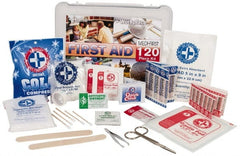 Medique - 120 Piece, Multipurpose/Auto/Travel First Aid Kit - 10" Wide x 3-1/2" Deep x 7-1/2" High, Plastic Case - Exact Tooling