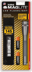 Mag-Lite - White LED Bulb, 97 Lumens, Mini Flashlight - Gray Aluminum Body, 2 AA Alkaline Batteries Included - Exact Tooling