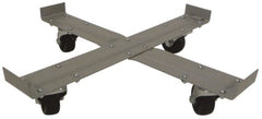 PRO-SOURCE - 1,000 Lb Load Capacity, 55 Gal Drum Dolly - 4" High, 4 Wheels - Exact Tooling