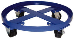 PRO-SOURCE - 2,000 Lb Load Capacity, 55 Gal Drum Dolly - 5-3/4" High, 4 Wheels - Exact Tooling