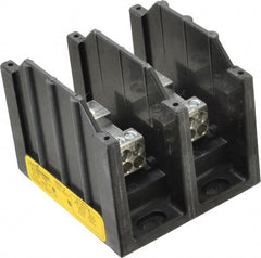 Cooper Bussmann - 2 Poles, 175 Amp, 8-2/0 AWG (Al), 14-2/0 AWG (Cu) Primary, 4-14 AWG (Cu), 4-8 AWG (Al) Secondary, Thermoplastic Power Distribution Block - 600 VAC/VDC, 1 Primary Connection, 3.58 Inch Long x 3.32 Inch Deep x 4 Inch High - Exact Tooling