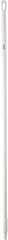 Vikan - 59 x 1-1/4" Fiberglass Squeegee Handle - European Threaded Connection, White - Exact Tooling