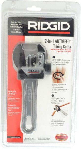 Ridgid - 1/4" to 1-1/8" Pipe Capacity, Close Quarters Autofeed - Exact Tooling