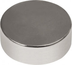Mag-Mate - 3/4" Diam x 1/4" High Neodymium Rare Earth Magnet - 10.7 Lb Max Capacity, 180°F Max, Nickel Plated - Exact Tooling