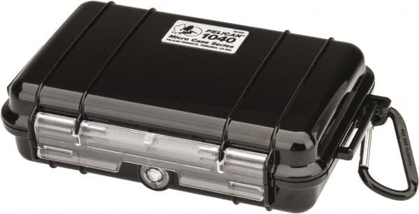 Pelican Products, Inc. - 5-1/16" Wide x 5-1/16" Deep x 2-1/8" High, Clamshell Hard Case - Black, Polycarbonate - Exact Tooling