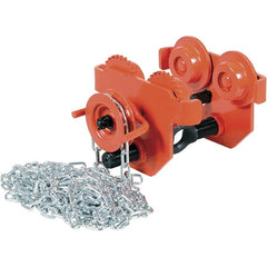 Vestil - 1 Ton Capacity Low Profile Manual Trolley - 2-1/2" to 5-1/2" Flange Width - Exact Tooling