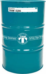 Master Fluid Solutions - TRIM E206, 54 Gal Drum Cutting & Grinding Fluid - Water Soluble, For Gear Hobbing, Heavy-Duty Broaching, High Speed Turning - Exact Tooling