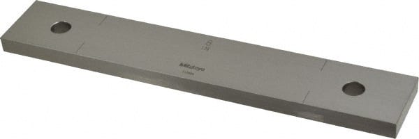 Mitutoyo - 8" Rectangular Steel Gage Block - Accuracy Grade 0, Includes Certificate of Inspection - Exact Tooling