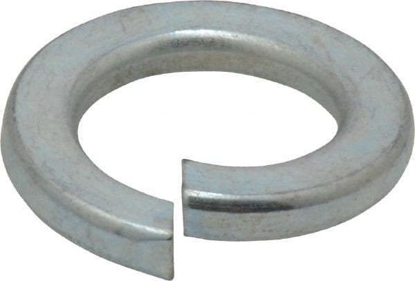 Value Collection - M16, 16.2mm ID, 27.4mm OD, 3.5mm Thick Split Lock Washer - Grade 8 Spring Steel, Zinc-Plated Finish, 16.2mm Min ID, 17mm Max ID - Exact Tooling