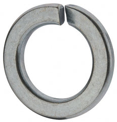 Value Collection - M18, 18.2mm ID, 29.4mm OD, 3.5mm Thick Split Lock Washer - Grade 8 Spring Steel, Zinc-Plated Finish, 18.2mm Min ID, 19mm Max ID - Exact Tooling