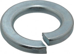 Value Collection - M20, 20.2mm ID, 33.6mm OD, 4mm Thick Split Lock Washer - Grade 8 Spring Steel, Zinc-Plated Finish, 20.2mm Min ID, 21.2mm Max ID - Exact Tooling
