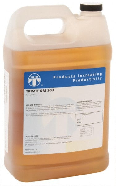 Master Fluid Solutions - Trim OM 303, 1 Gal Bottle Cutting Fluid - Straight Oil, For Thread Rolling, Thread-Form Tapping - Exact Tooling