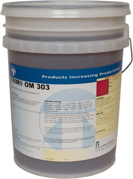 Master Fluid Solutions - Trim OM 303, 5 Gal Pail Cutting Fluid - Straight Oil, For Thread Rolling, Thread-Form Tapping - Exact Tooling