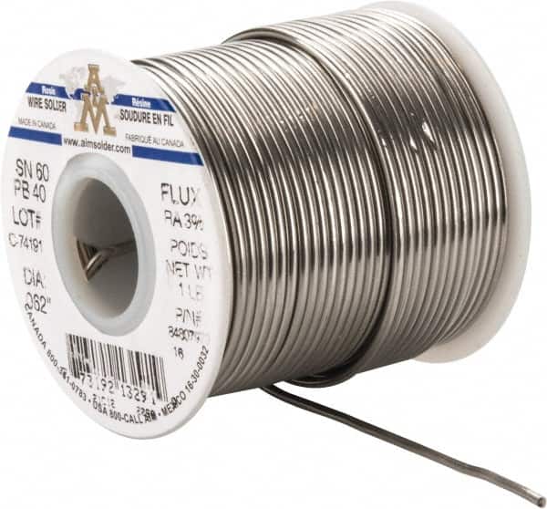 Value Collection - 1/16 Inch Diameter, Alloy 60/40, Rosin Activated Solder - 1 Lb., 66 Core, 16 Gauge - Exact Tooling