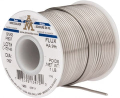 Value Collection - 1/16 Inch Diameter, Alloy 63/37, Rosin Activated Solder - 1 Lb., 66 Core, 16 Gauge - Exact Tooling