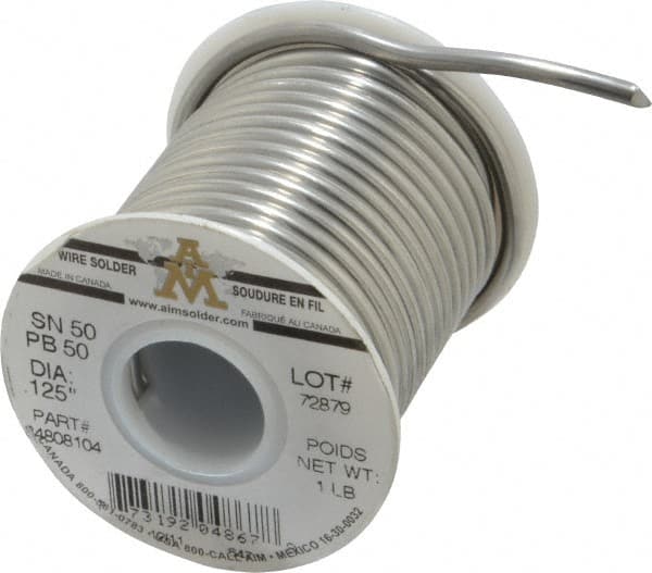 Value Collection - 1/8 Inch Diameter, Alloy 50/50, Solid Wire Solder - 1 Lb., 11 Gauge - Exact Tooling