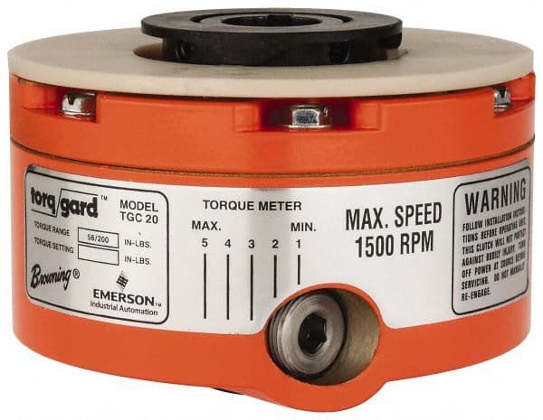 Browning - 1800 RPM Max, 2.76" OAL, Torque Overload Device Clutch - 3/4" Max Bore Diam, 56 to 203 In/Lb. Torque - Exact Tooling