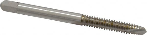 Kennametal - #10-24 UNC, 2 Flute, Bright Finish, High Speed Steel Spiral Point Tap - Plug Chamfer, Right Hand Thread, 2.38" OAL, 7/8" Thread Length, 0.194" Shank Diam, Series 5301 - Exact Tooling