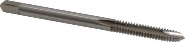 Kennametal - #6-32 UNC, 2 Flute, Bright Finish, High Speed Steel Spiral Point Tap - Plug Chamfer, Right Hand Thread, 2" OAL, 11/16" Thread Length, 0.141" Shank Diam, 2B Class of Fit, Series 5301 - Exact Tooling