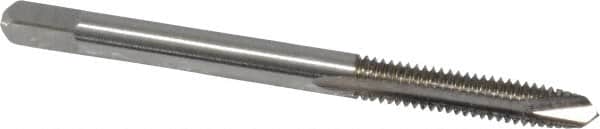Kennametal - #8-32 UNC, 2 Flute, Bright Finish, High Speed Steel Spiral Point Tap - Plug Chamfer, Right Hand Thread, 2.13" OAL, 3/4" Thread Length, 0.168" Shank Diam, 2B Class of Fit - Exact Tooling