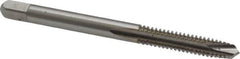 Kennametal - #10-24 UNC, 2 Flute, Bright Finish, High Speed Steel Spiral Point Tap - Plug Chamfer, Right Hand Thread, 2.38" OAL, 7/8" Thread Length, 0.194" Shank Diam, 2B/3B Class of Fit, Series 5301 - Exact Tooling